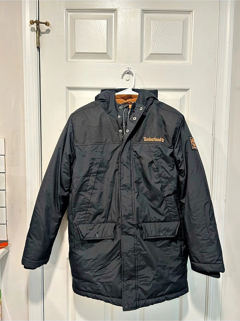 Timberland Men's Black Hooded Jacket Size XL Like New